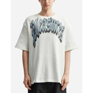 NEW PLEASURES twitch waffle shirt in white